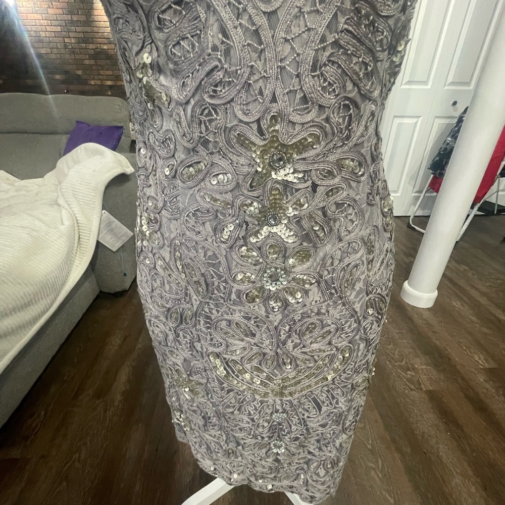 Sue Wong sequined rhinestone dress - Picture 4 of 10